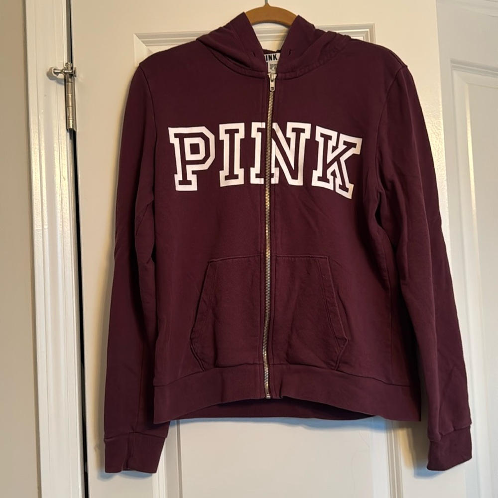 VS Pink purple full zip up hoodie